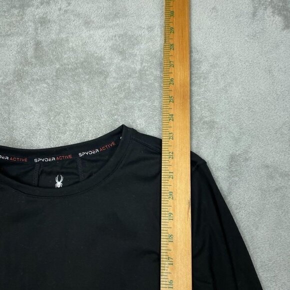Spyder Active Black Long Sleeve Top S 6696 - Picture 2 of 7